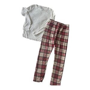 *NEW* H&M Red and White Plaid Pajama Set